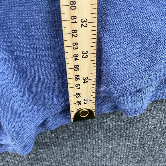 Nic + Zoe Sweater Womens 3X Blue Linen Blend Round Neck Pullover Lightweight - Picture 8 of 8